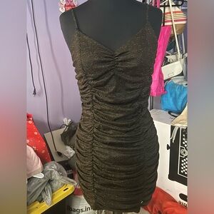 Black Ruched Dress